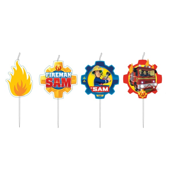 Feuerwehrmann Sam - Tortenkerzen 4er-Pack