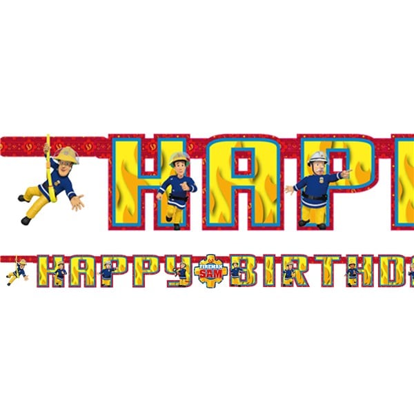 Feuerwehrmann Sam - Girlande Happy Birthday
