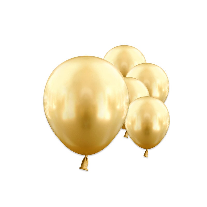 Luftballons - Gold Chrom 13 cm 25er-Pack