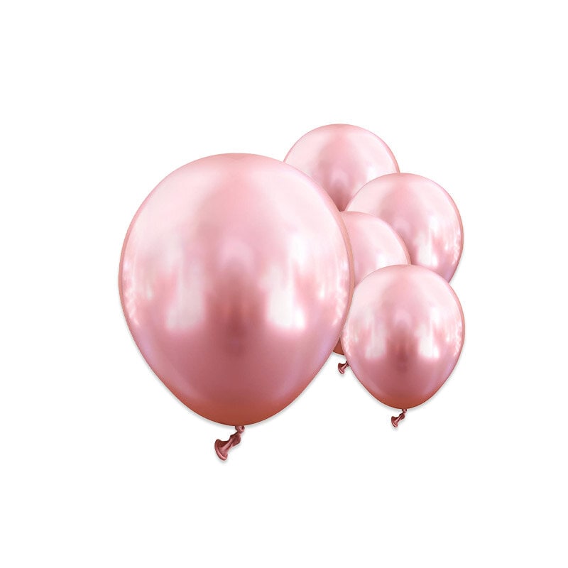 Luftballons - Rosa Chrom 13 cm 25er Pack