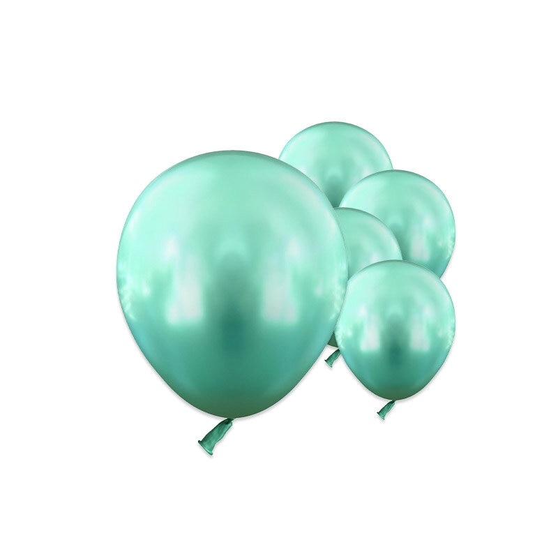 Luftballons - Grün Chrom 13 cm 25er Pack