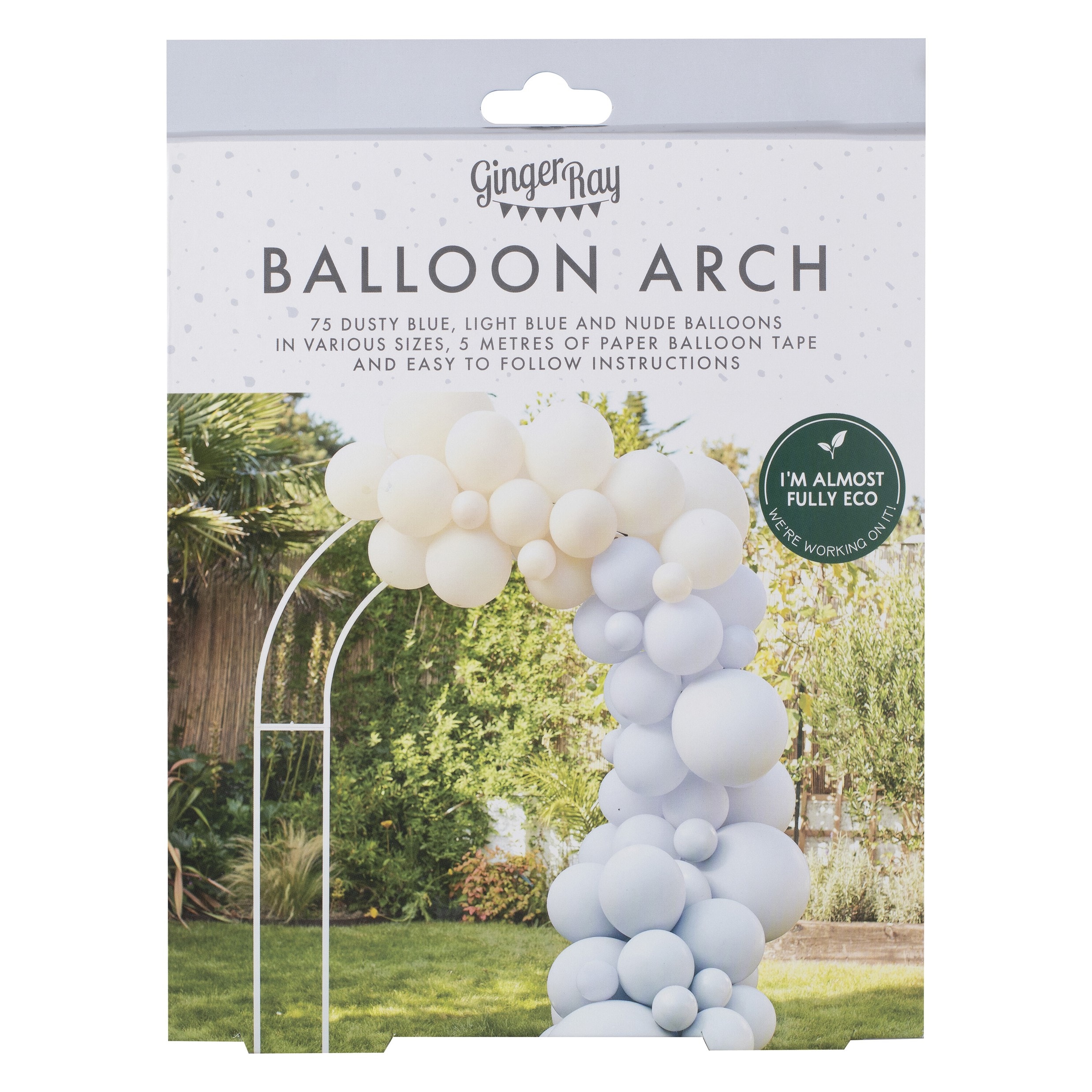 DIY Ballongirlande Pastell - Blau/Neutral