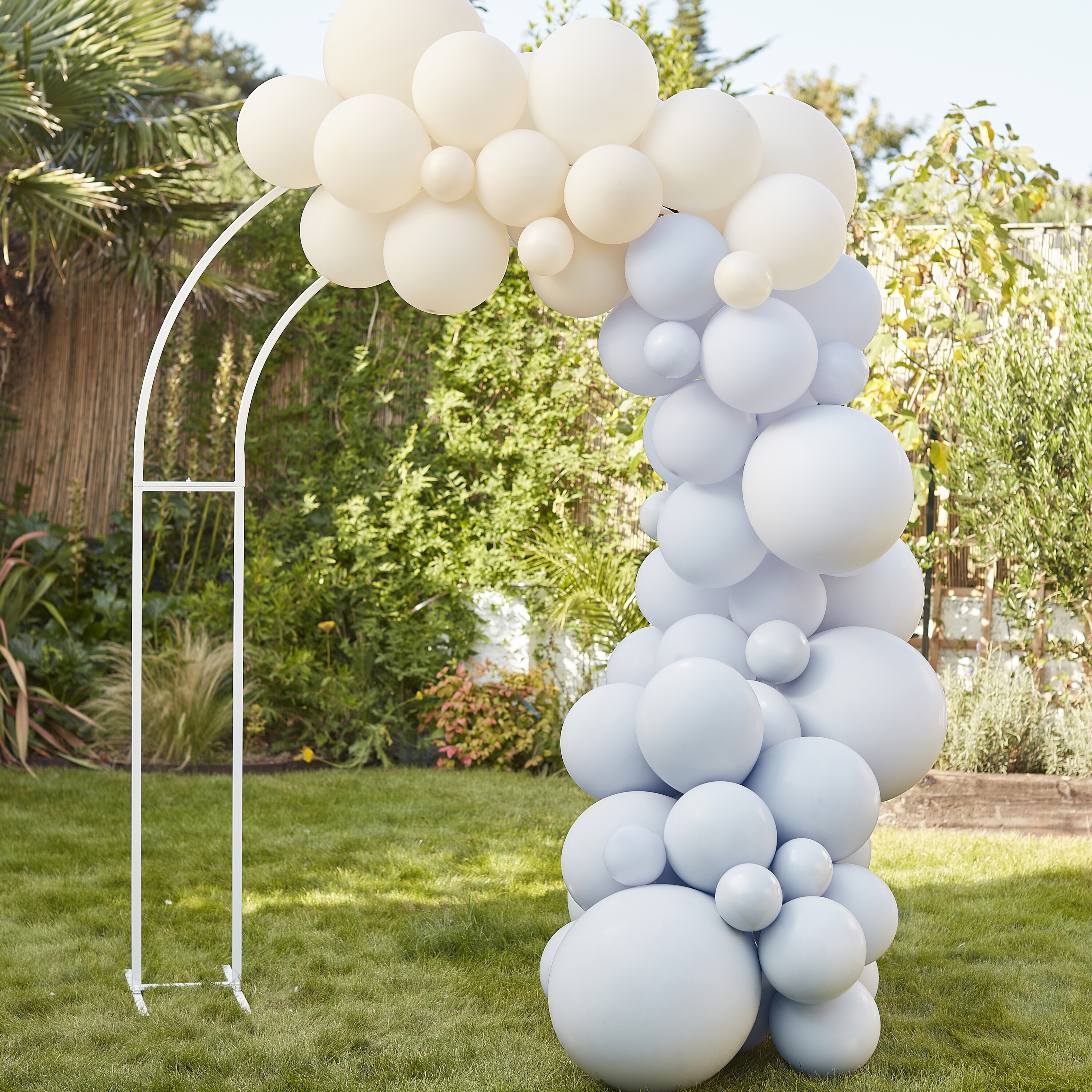 DIY Ballongirlande Pastell - Blau/Neutral