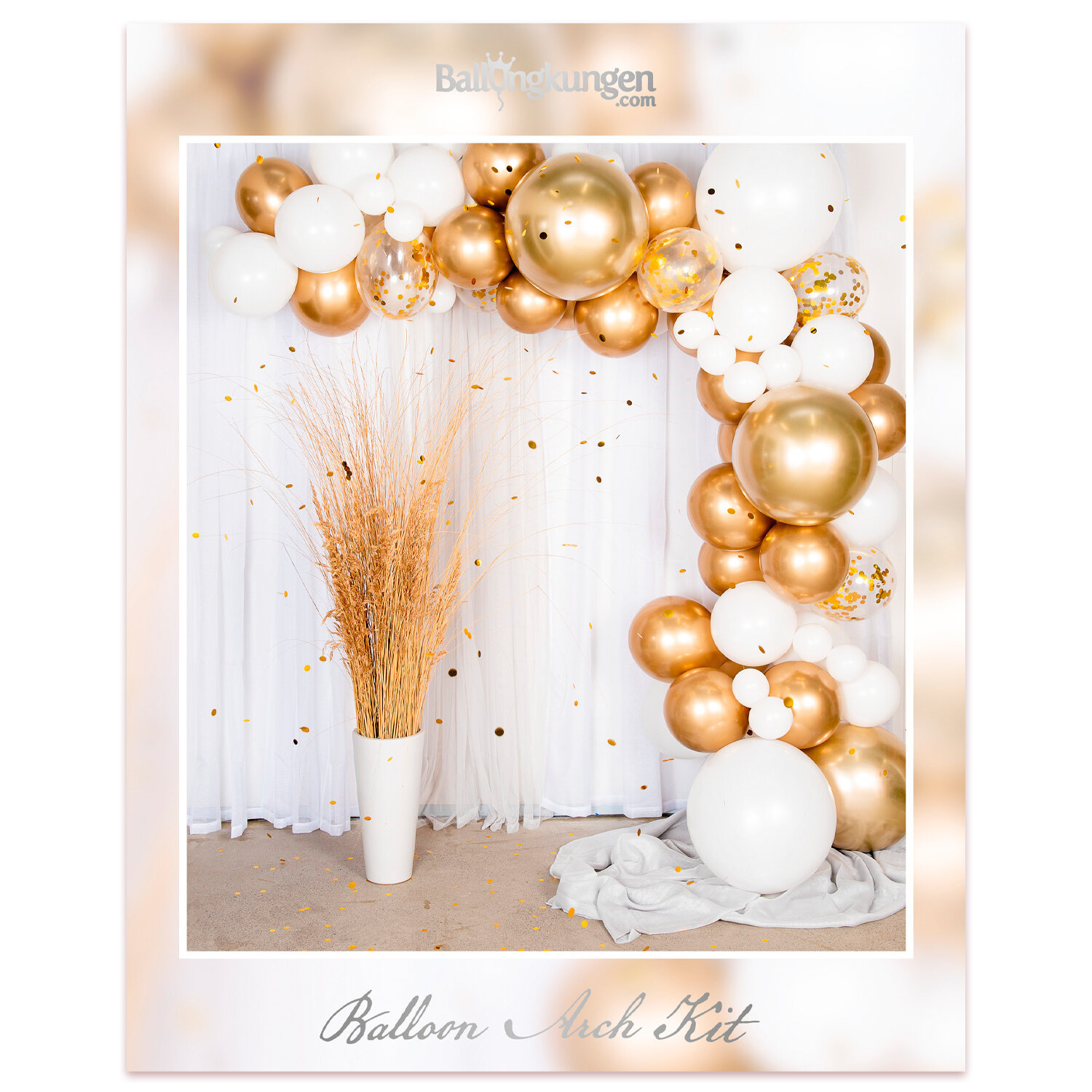 DIY Ballonbogen in Gold Chrome
