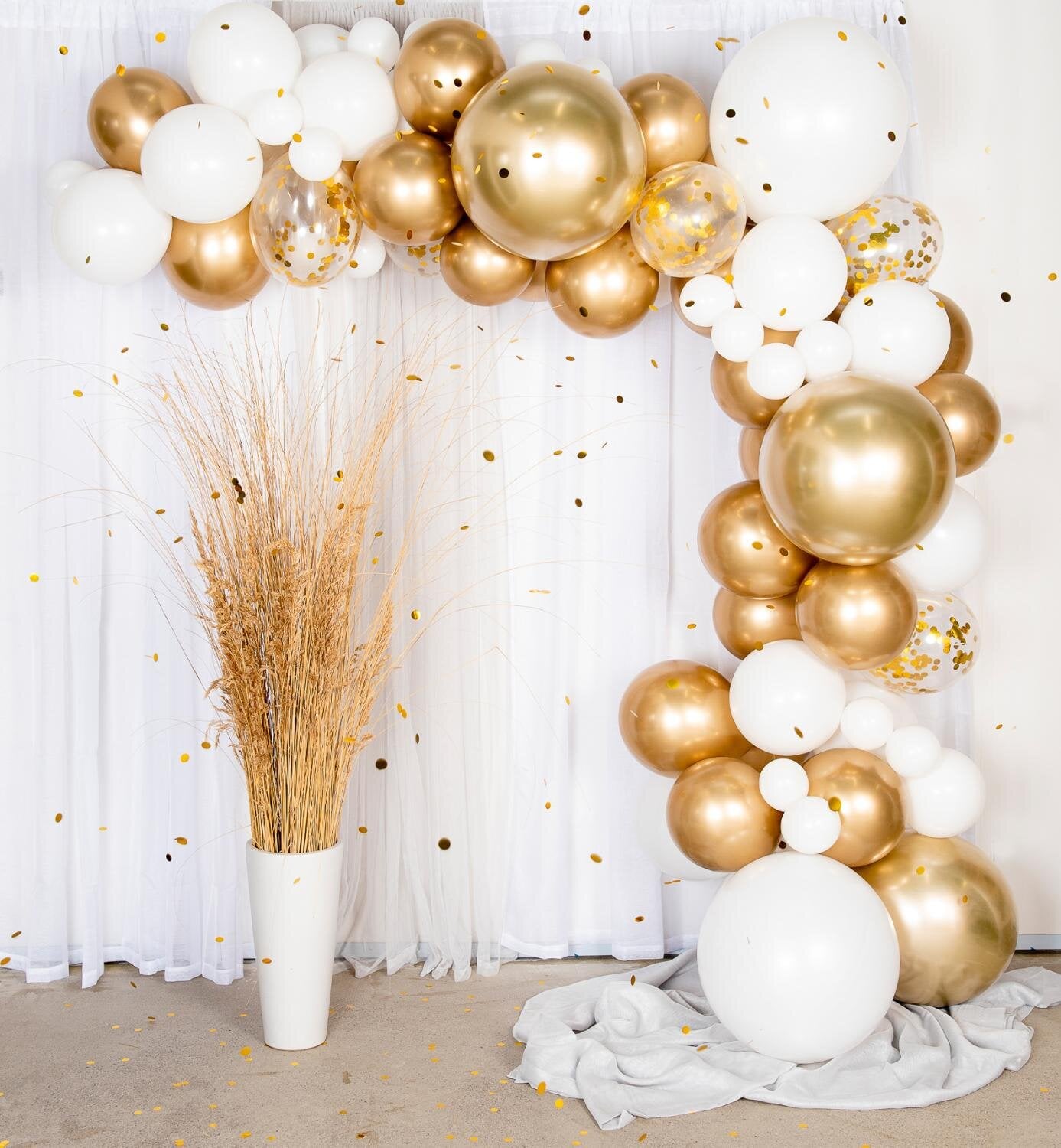 DIY Ballonbogen in Gold Chrome