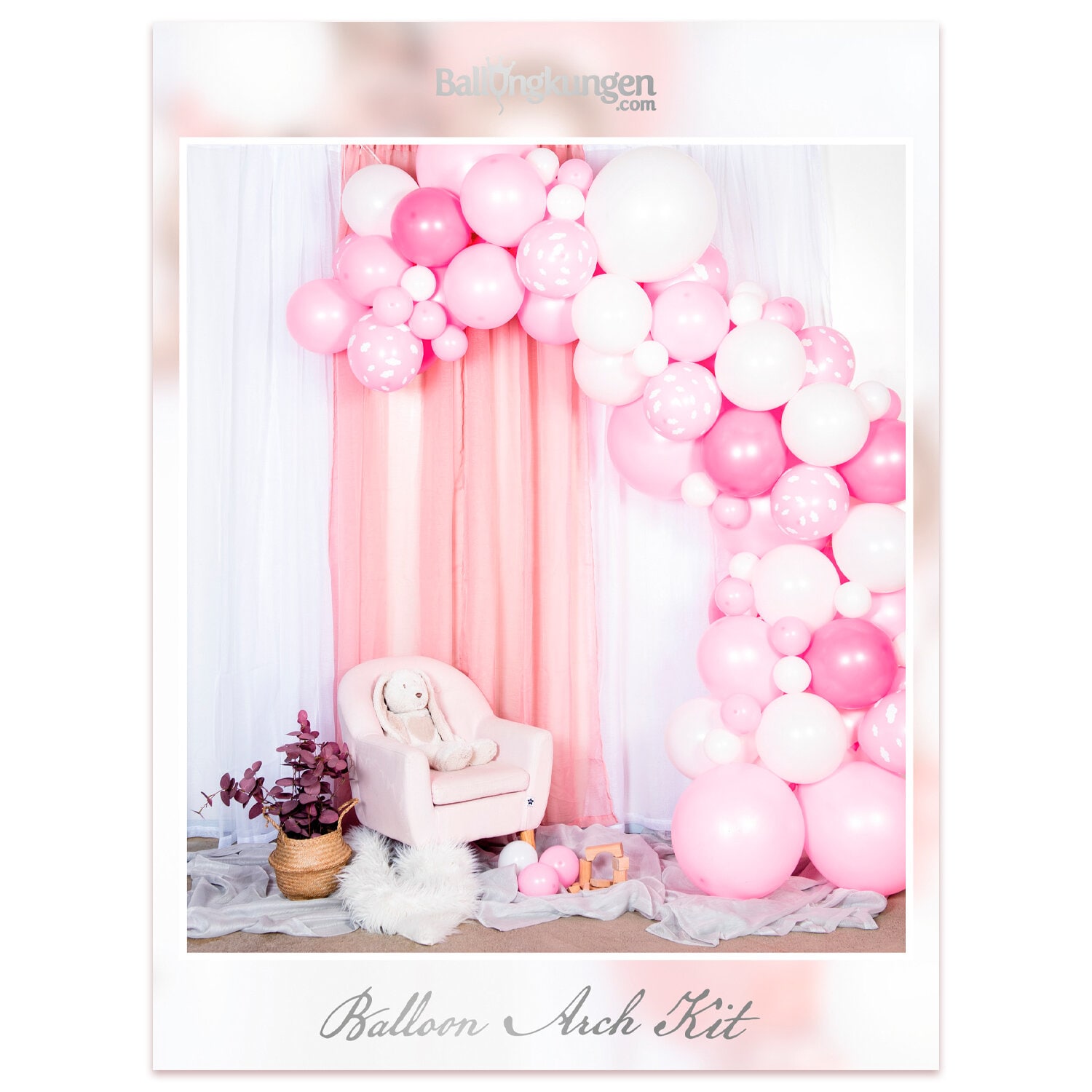 DIY Ballonbogen in Rosa Tönen