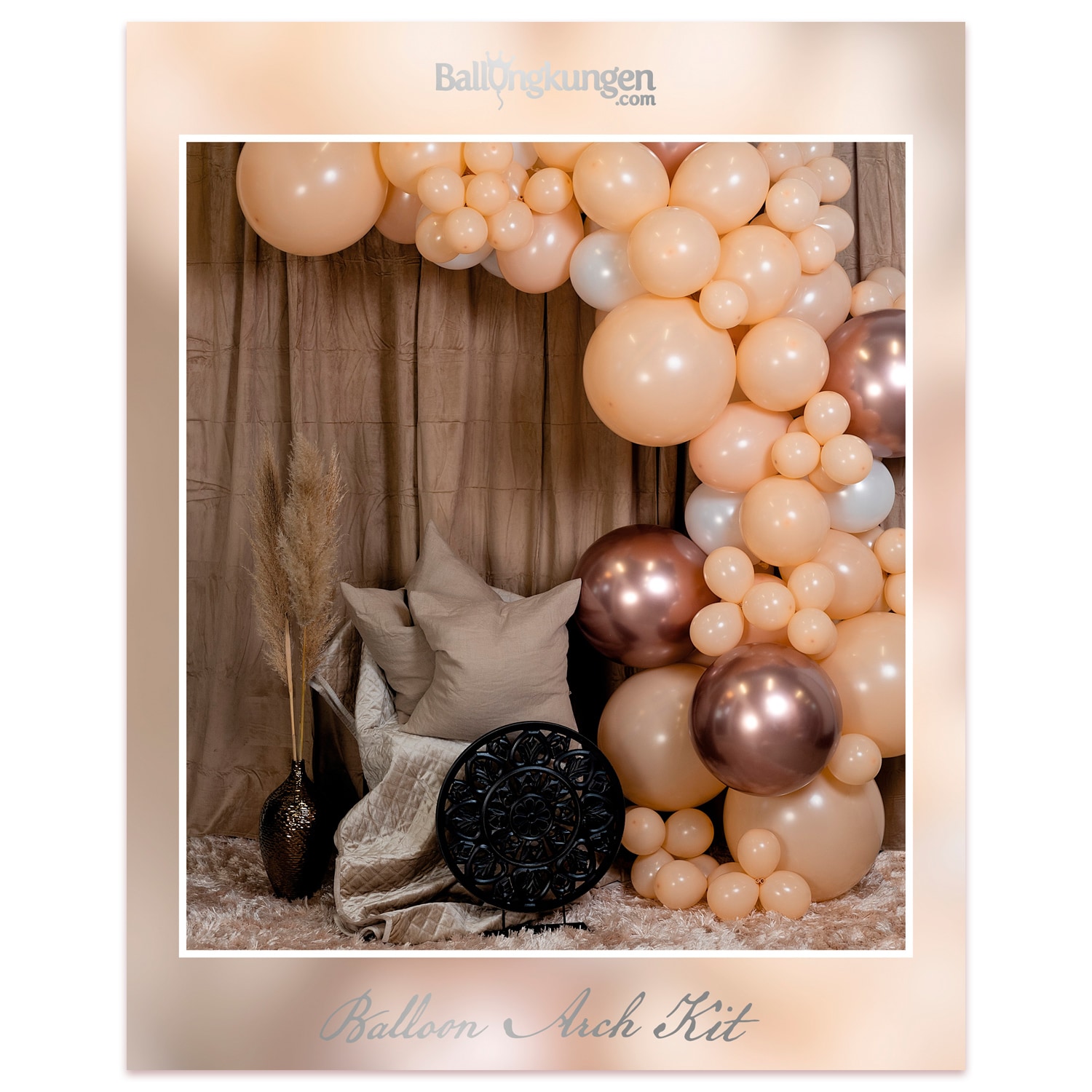 DIY Ballonbogen in Blush Apricot