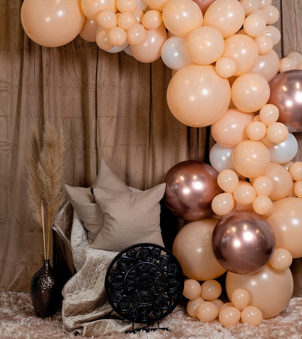 DIY Ballonbogen in Blush Apricot