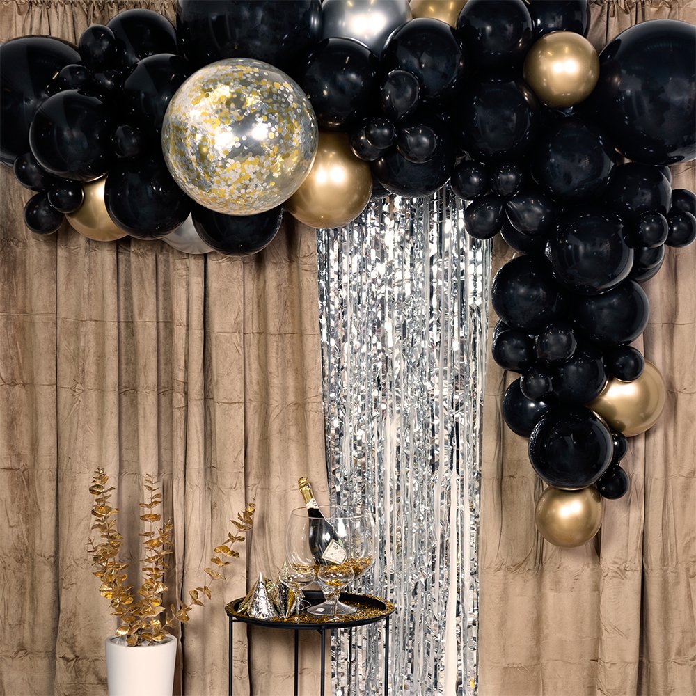 DIY Deluxe Ballongirlande - Schwarz/Gold