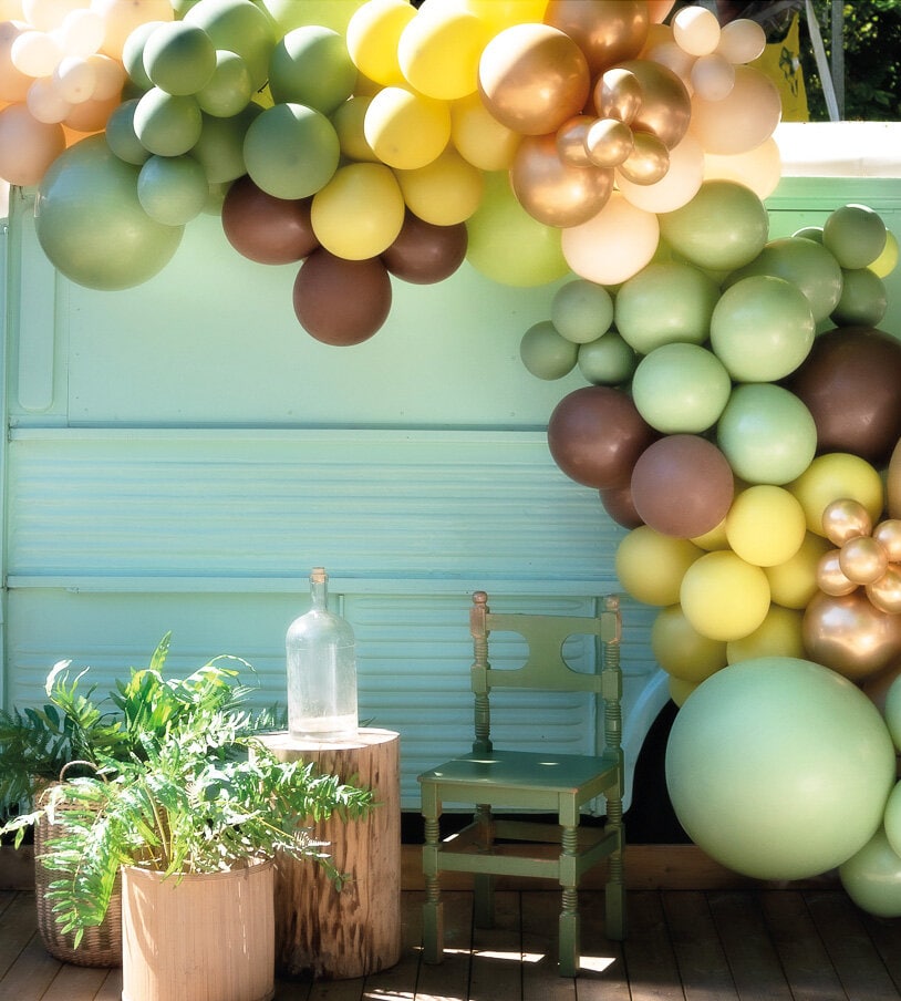 DIY Deluxe Ballongirlande - Jungle Green