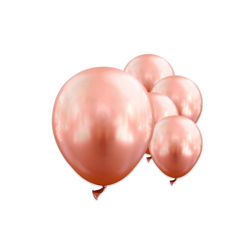 Luftballons - Roségold Chrom 13 cm 25er Pack
