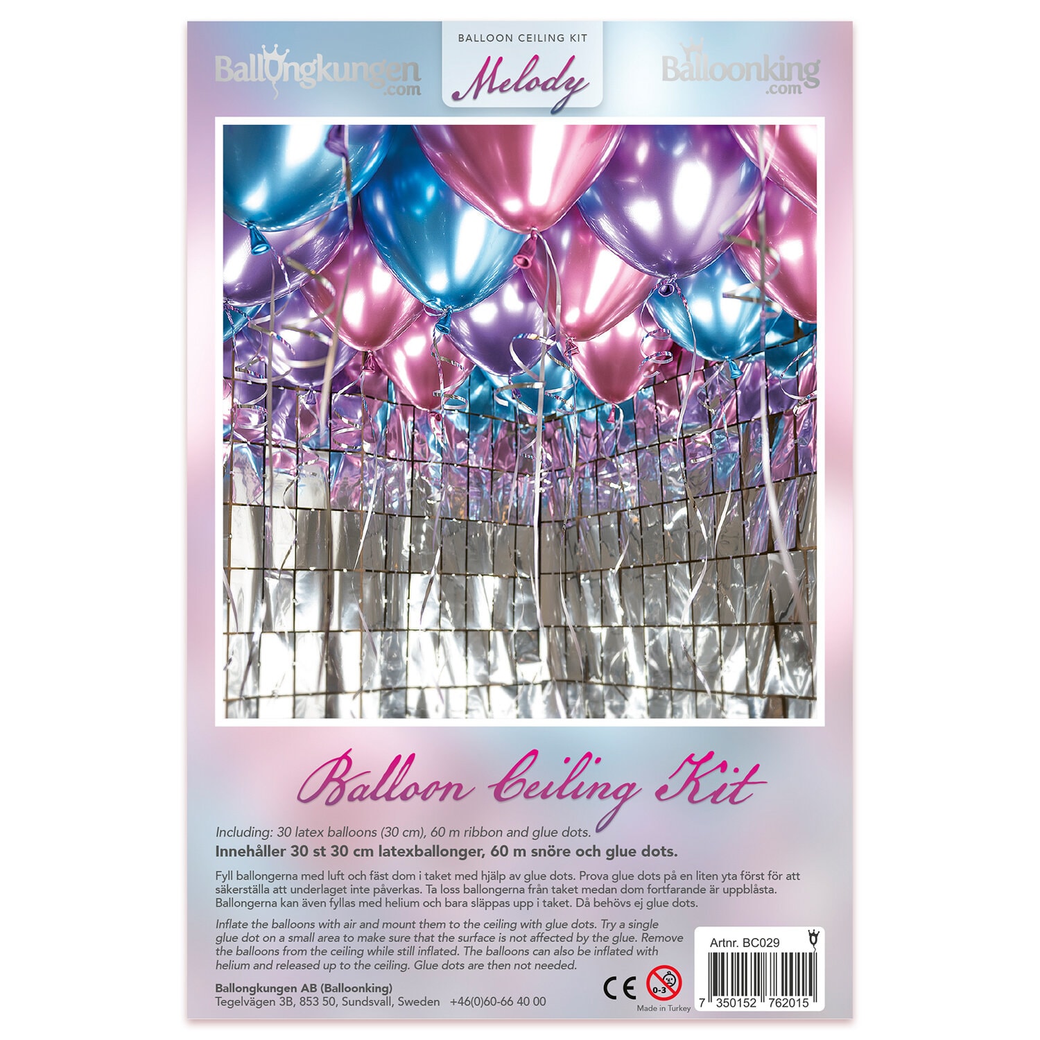 Ballon-Kit für die Decke - Melody