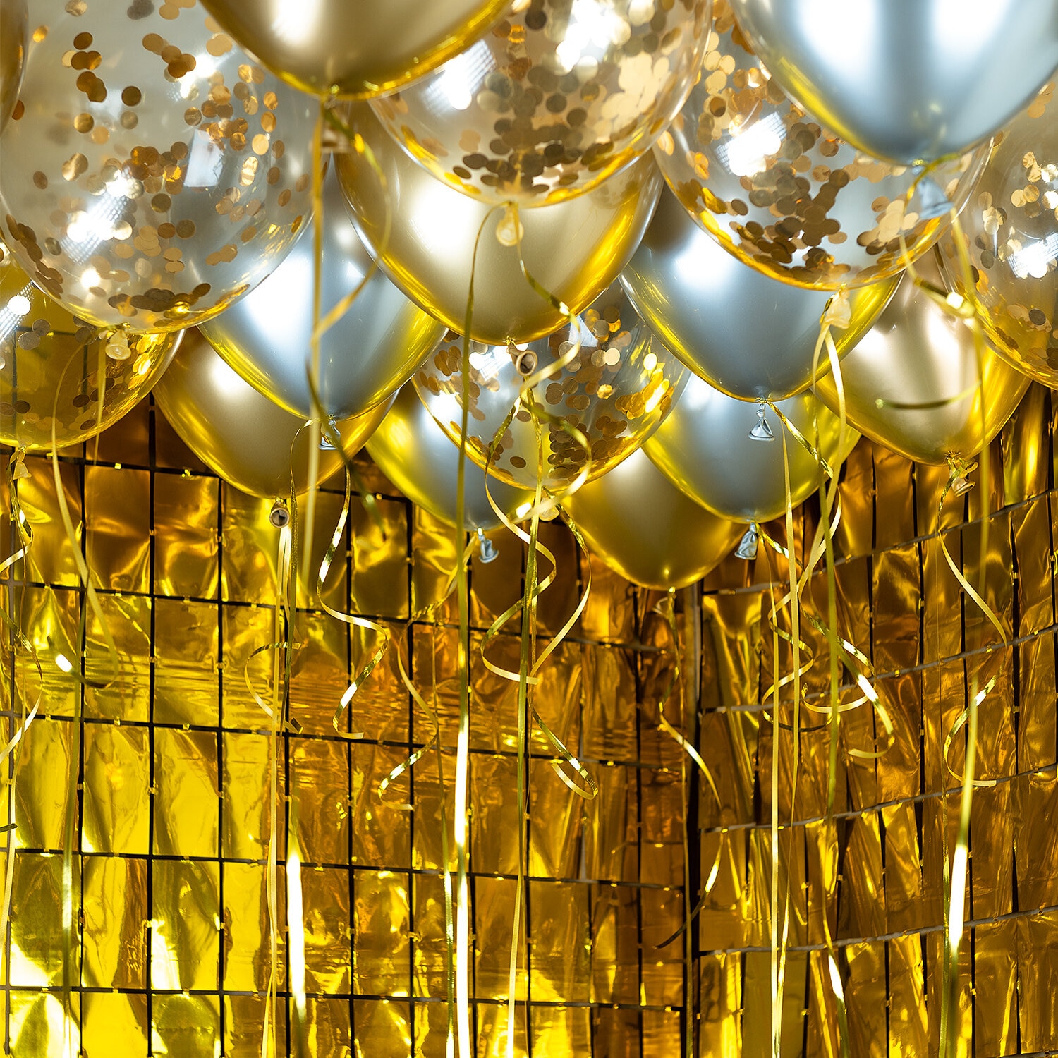 Ballon-Kit für die Decke - Gold Glamour
