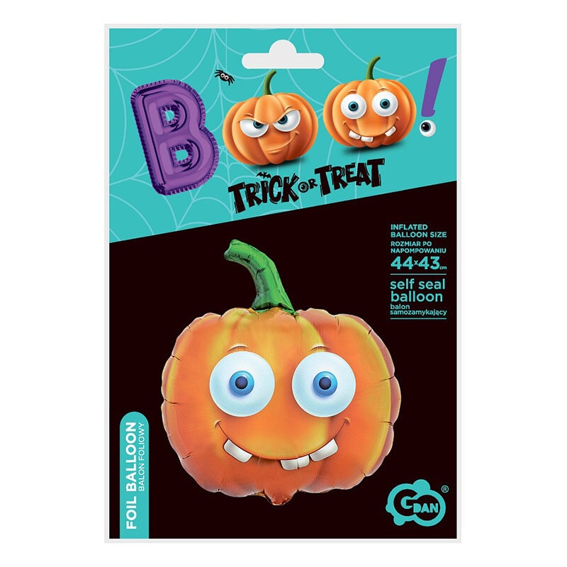 Boo Trick or Treat - Folienballon Kürbis 44 cm