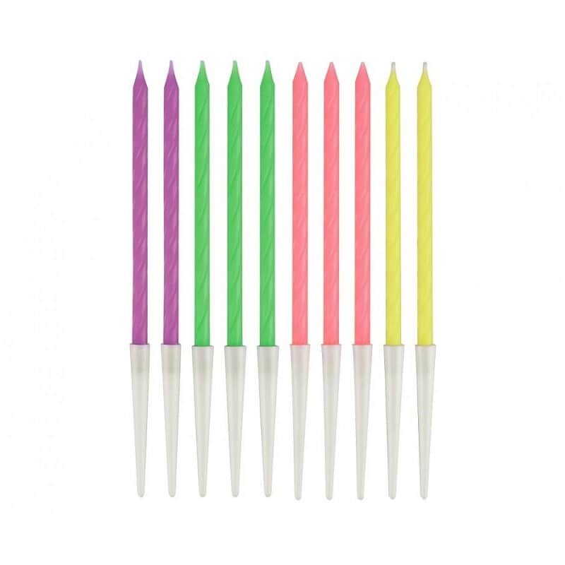 Kerzen - Neon 10er Pack