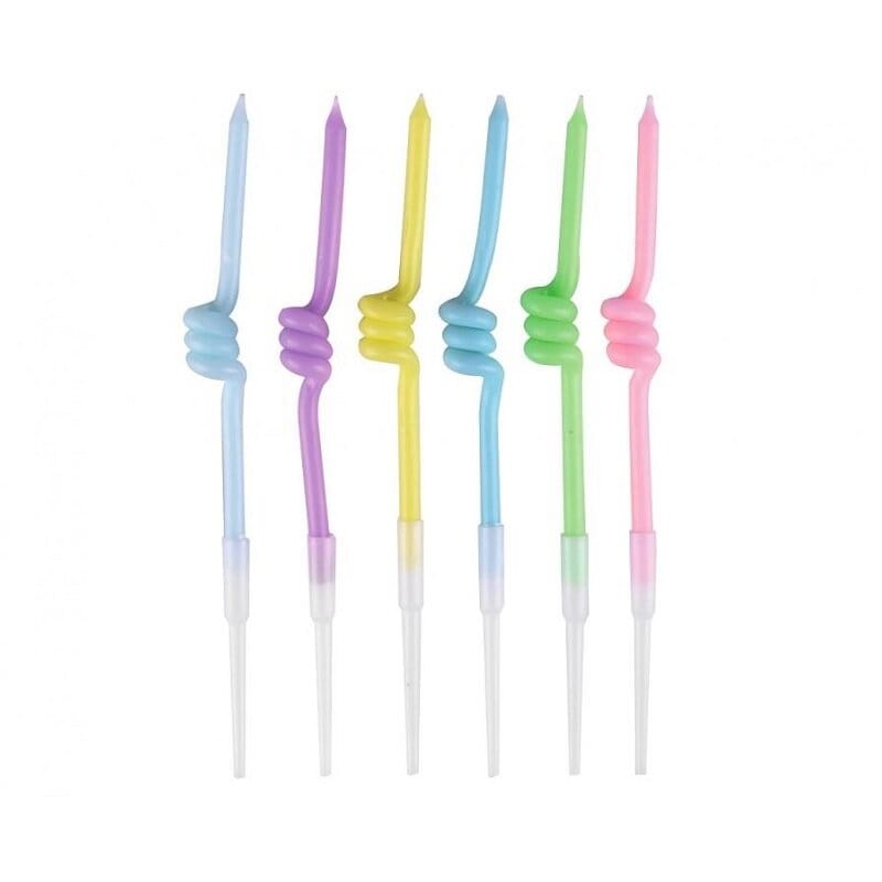 Kerzen Pastellspiralen 6er-Pack