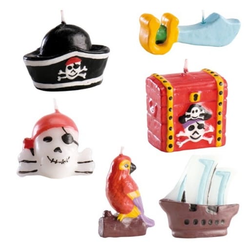 Tortenkerzen Piraten 6er-Pack