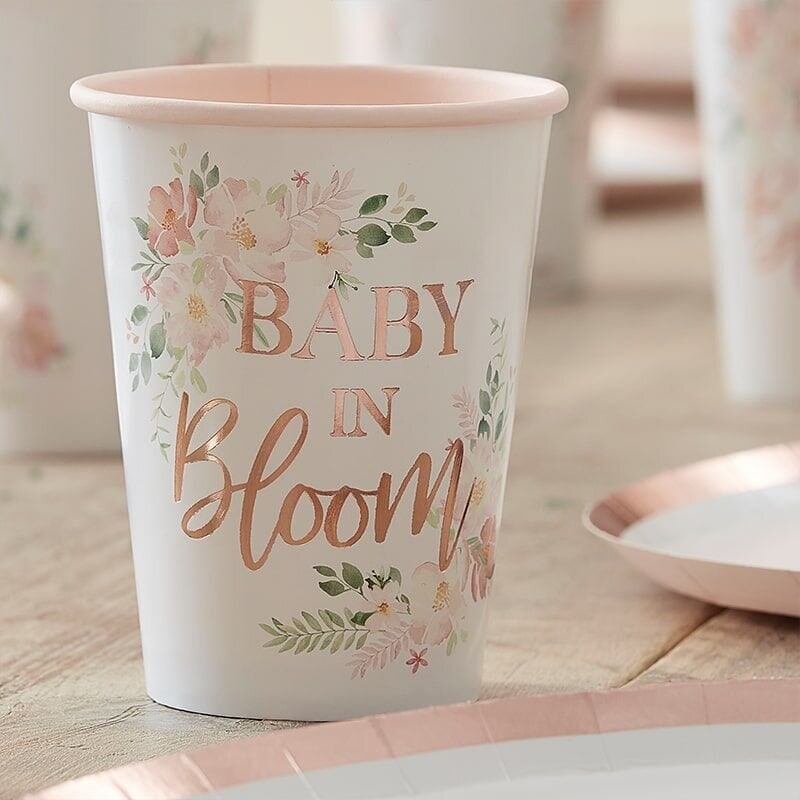 Baby in Bloom - Pappbecher im 8er Pack