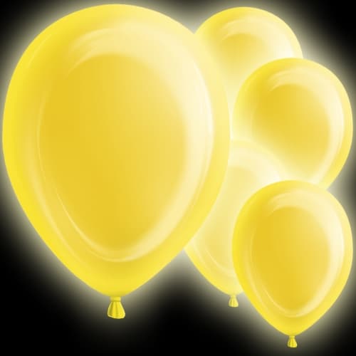 LED-Ballons, Gelb 5er Pack