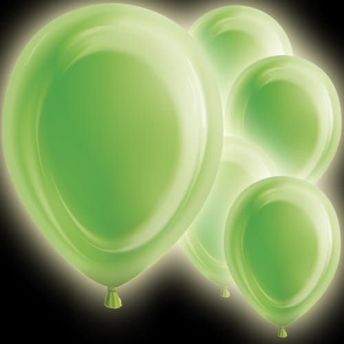 LED-Ballons, Grün 5er-Pack