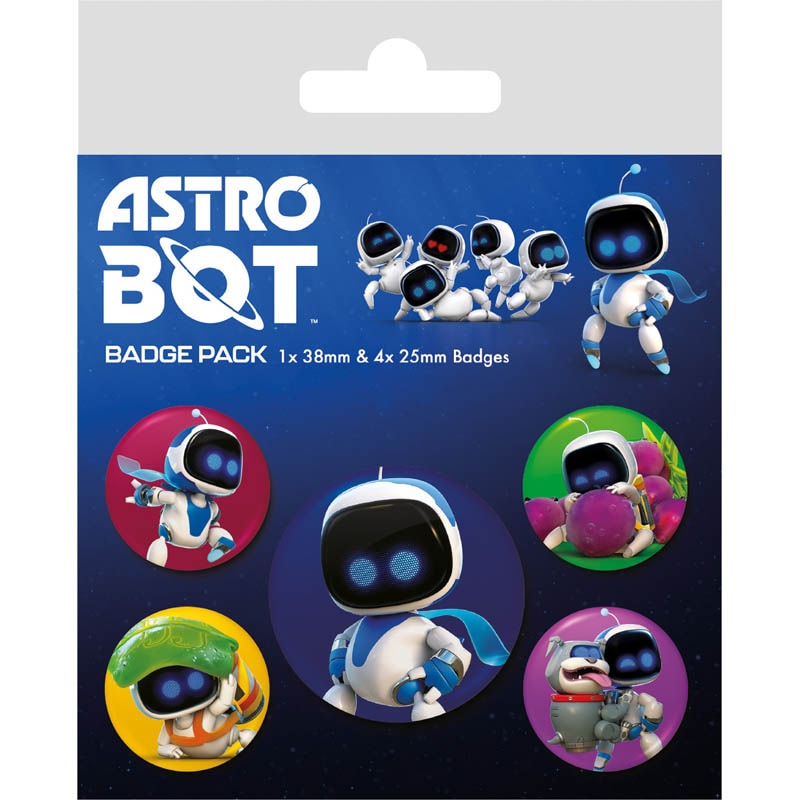 Astro Bot - Ansteckbuttons 5er-Pack