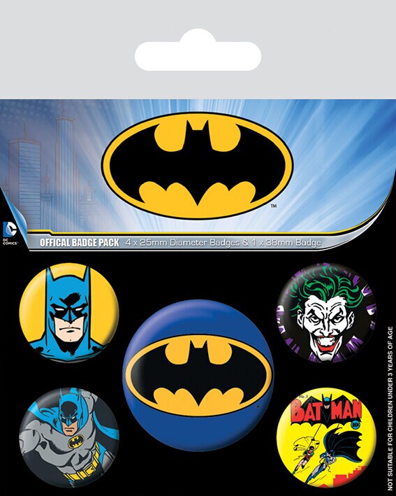Batman - Ansteckbuttons 5er-Pack