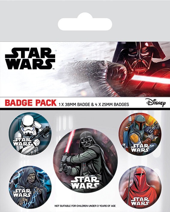 Star Wars - Ansteckbuttons Dark Side 5er-Pack