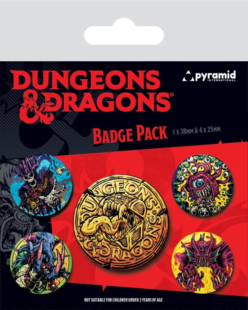 Dungeons & Dragons - Ansteckbuttons 5er Pack