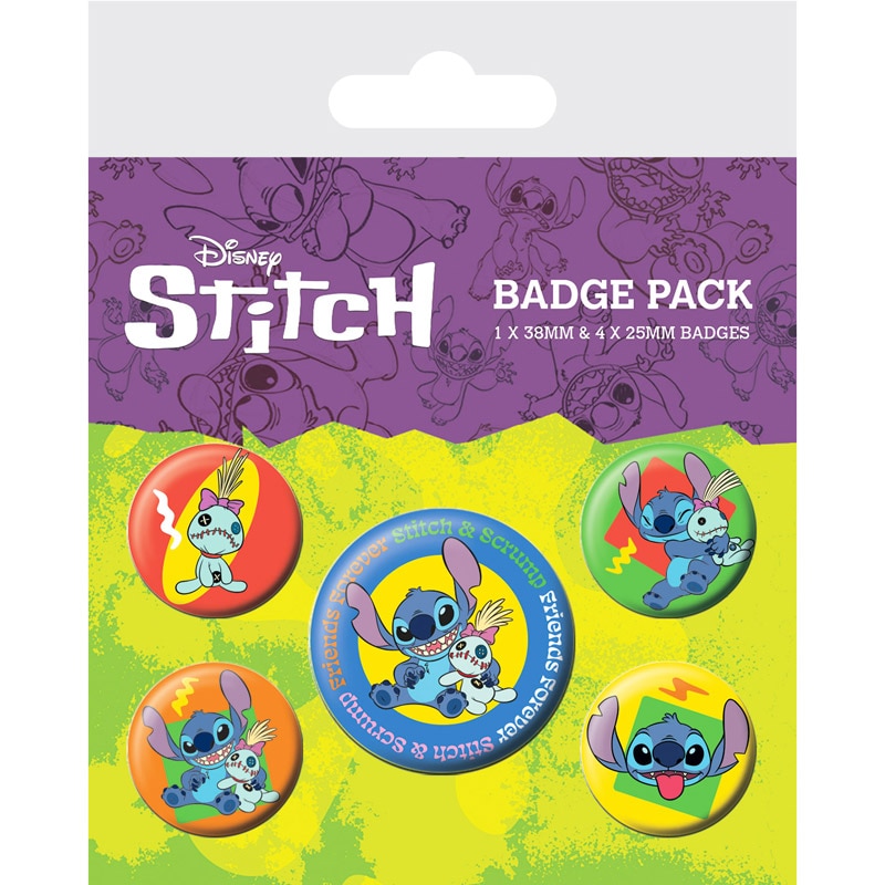 Lilo & Stitch - Ansteckbuttons Stitch & Scrump 5er-Pack