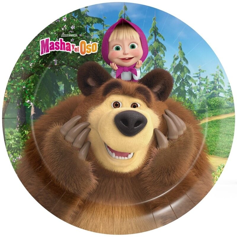 Mascha und der Bär Teller 8er-Pack