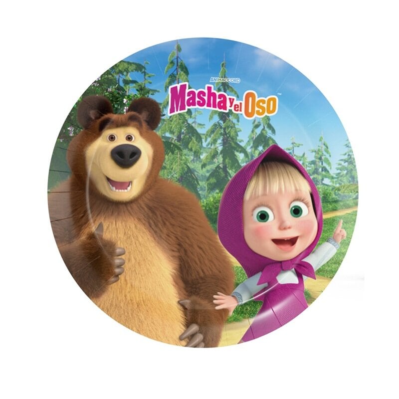 Mascha und der Bär Kuchenteller 8er-Pack