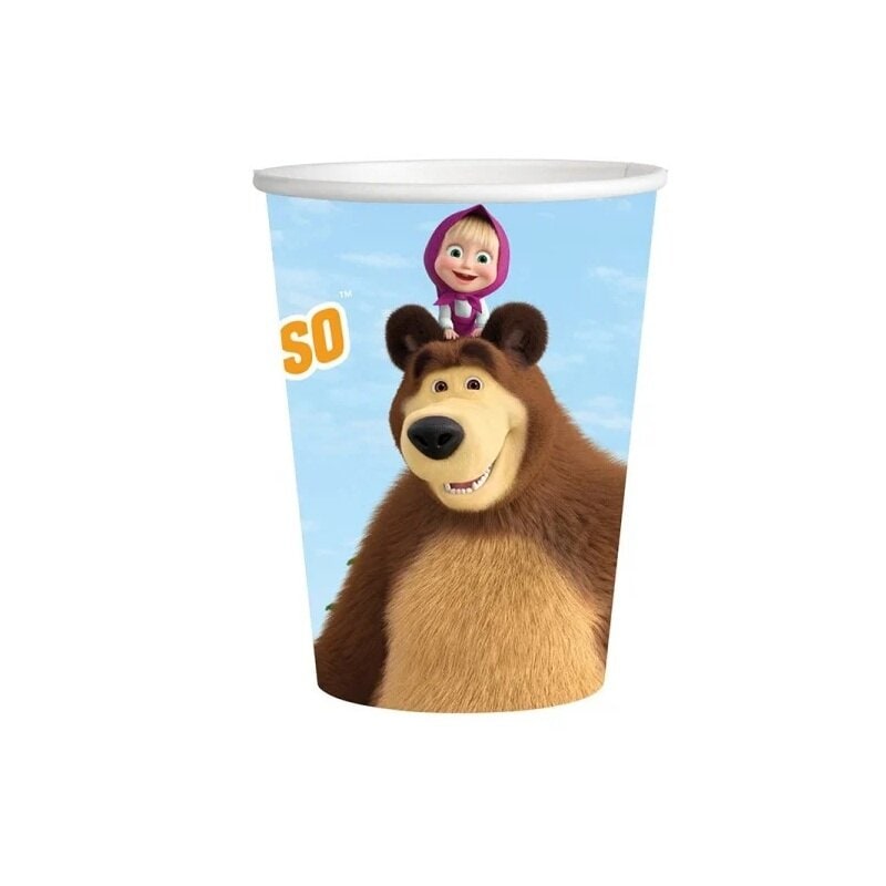 Mascha und der Bär Pappbecher 8er-Pack