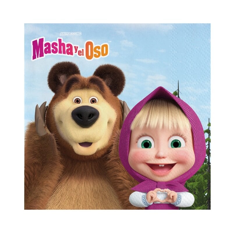 Mascha und der Bär Servietten 20er-Pack