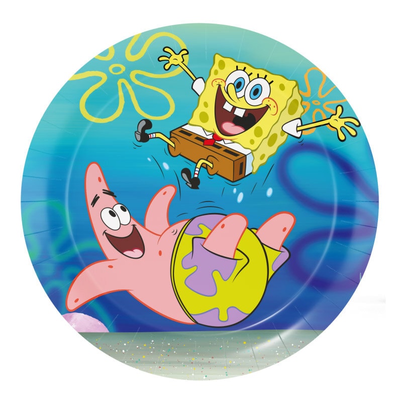 SpongeBob - Pappteller 18 cm, 8er-Pack