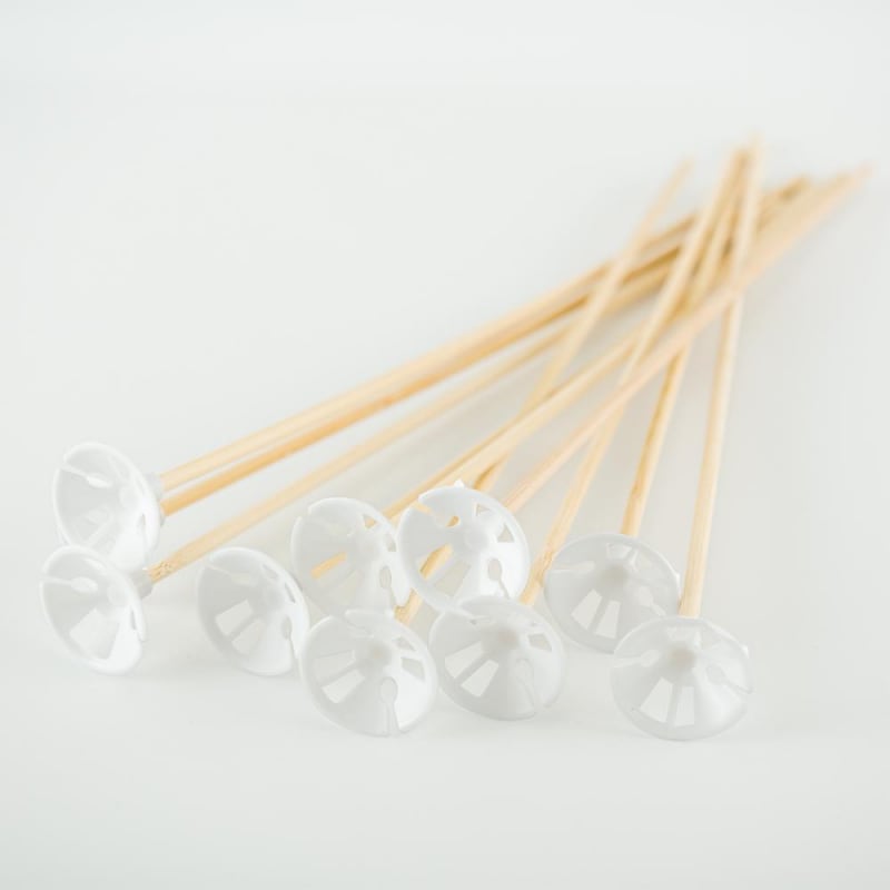 Ballonstäbe aus Bambus 10er-Pack