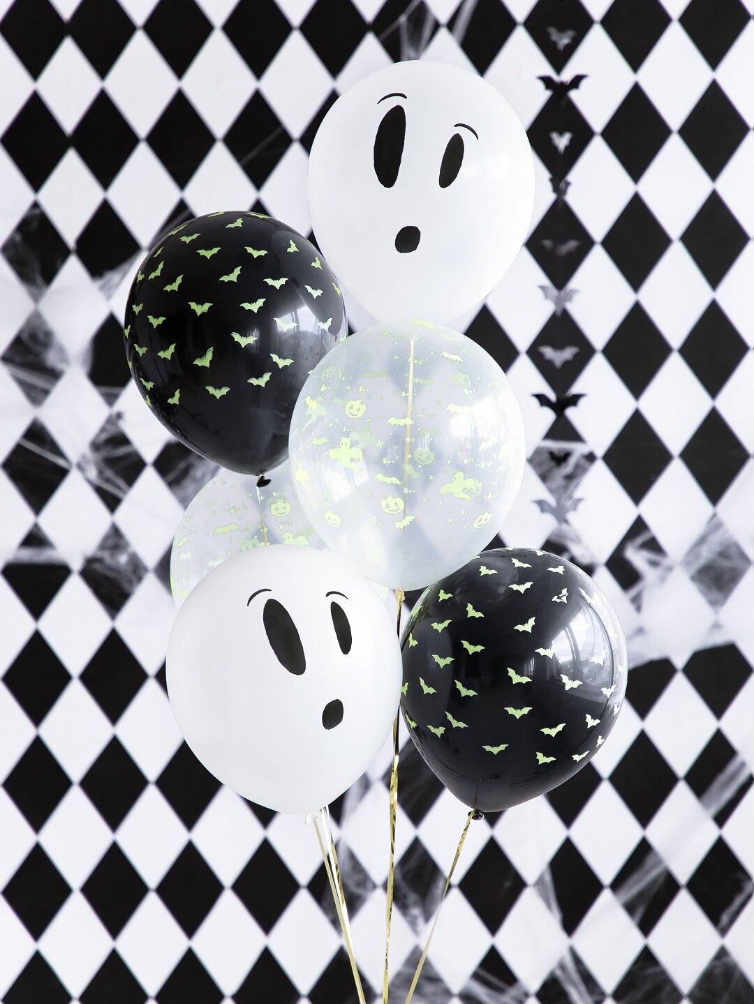 Halloweenballons Glow in the dark 3er-Pack
