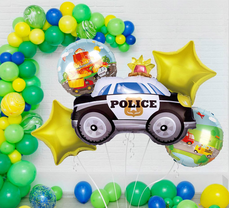 Ballon Bouquet - Polizeiauto