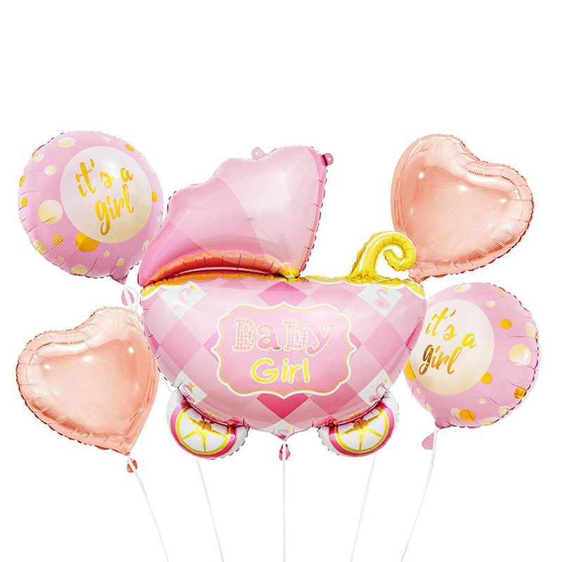 Ballon Bouquet - Rosa Kinderwagen