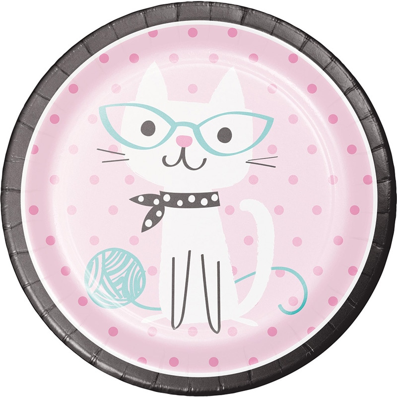 Katzenparty - Teller 8er-Pack