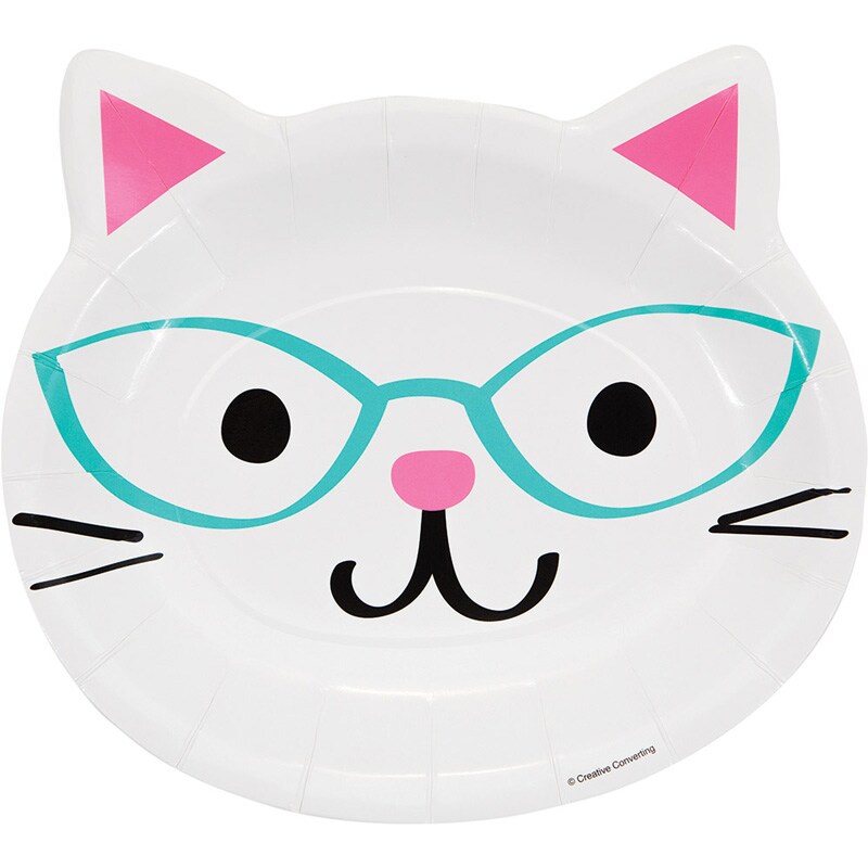 Katzenparty - Geformte Teller 8er-Pack