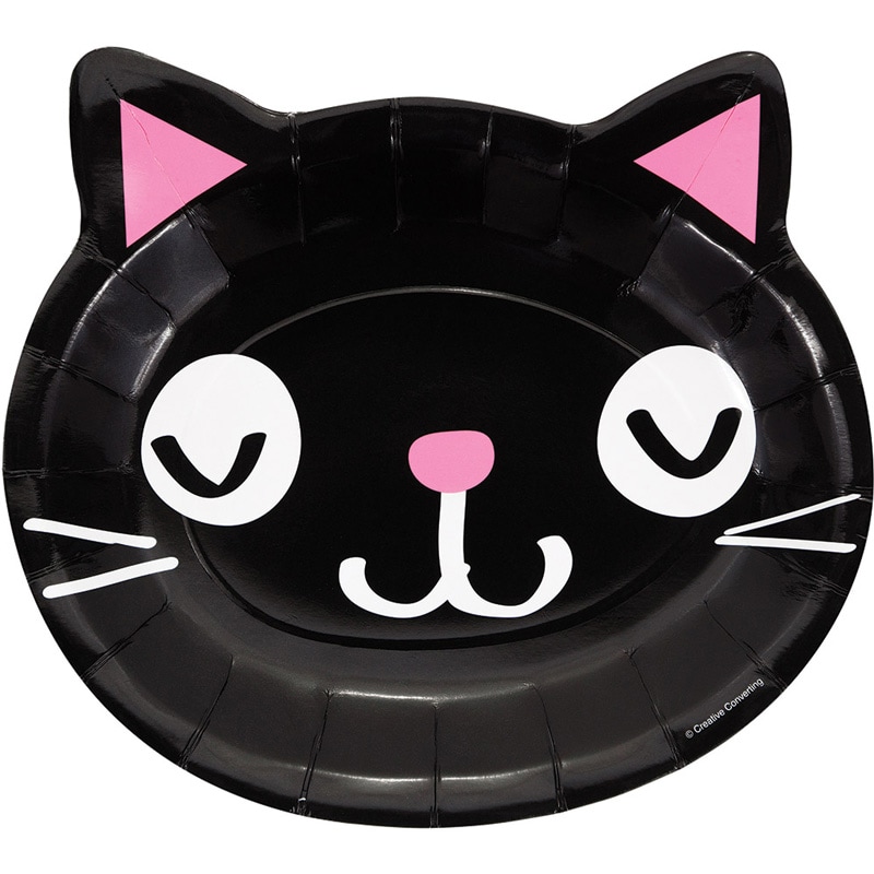 Katzenparty - Geformte Teller 8er-Pack