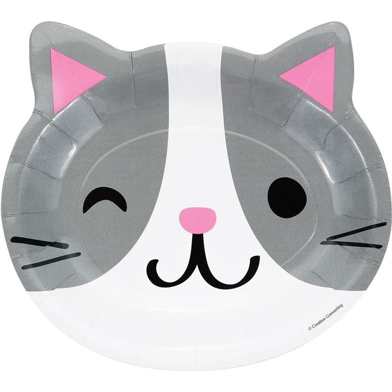 Katzenparty - Geformte Teller 8er-Pack