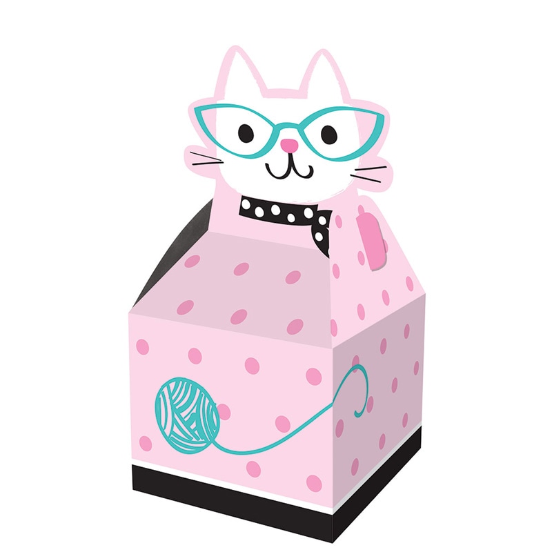 Cat Party - Geschenkboxen aus Papier 8er-Pack