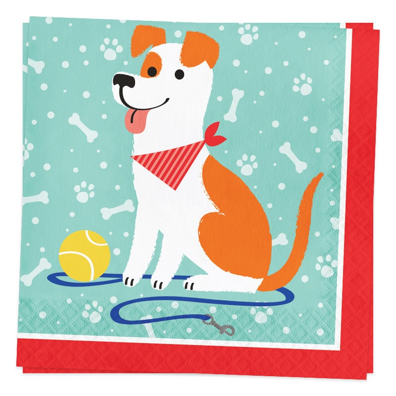 Dog Party - Servietten 33 cm, 16er-Pack
