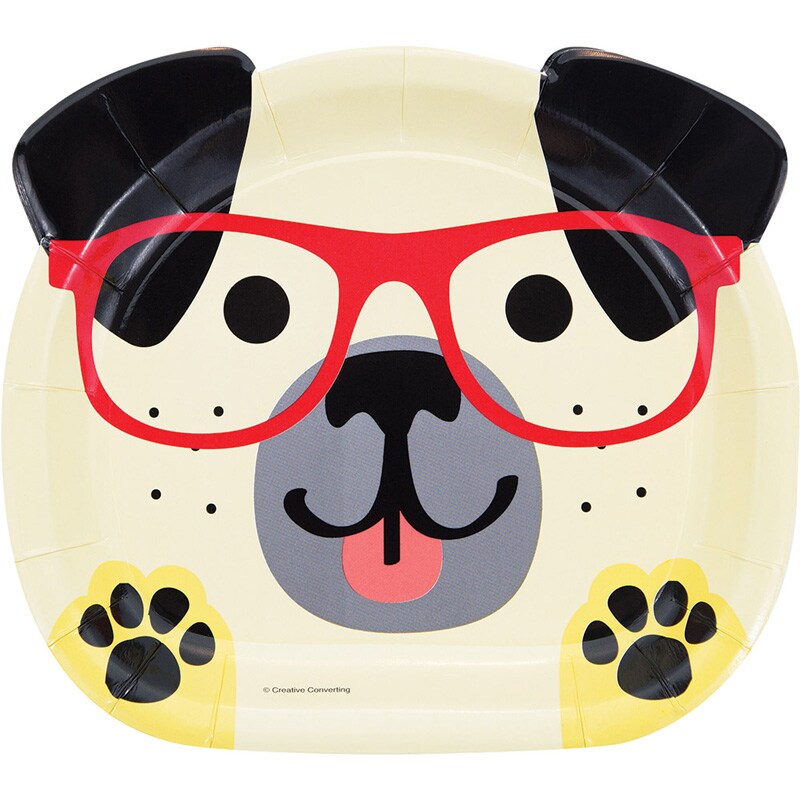 Hundeparty - Geformte Teller 8er-Pack