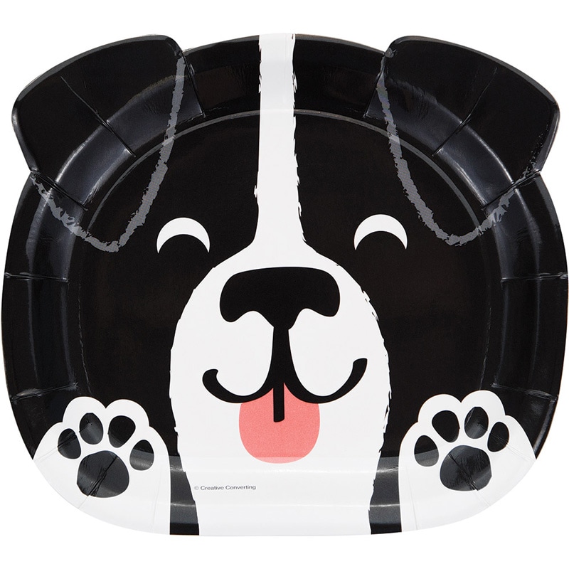 Hundeparty - Geformte Teller 8er-Pack