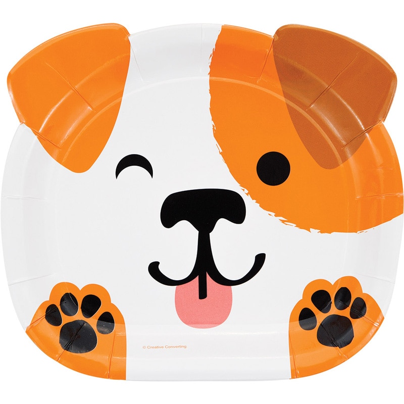 Hundeparty - Geformte Teller 8er-Pack
