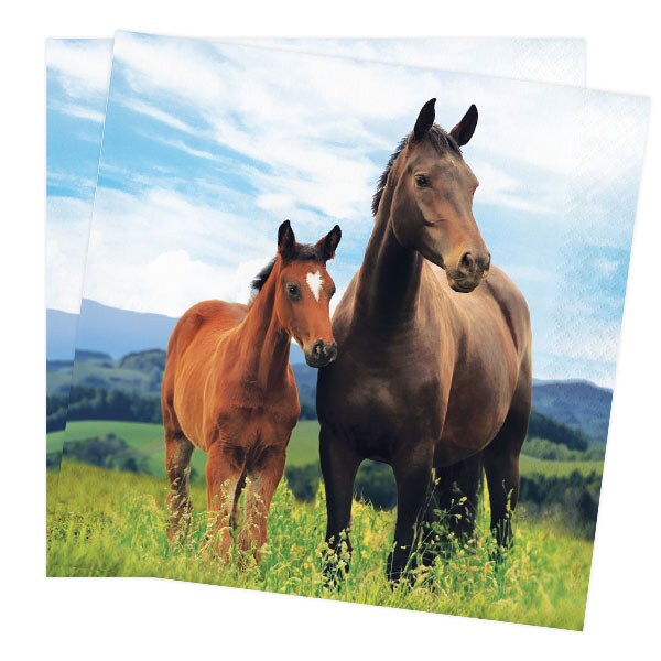 Pferd und Pony - Servietten 16er-Pack