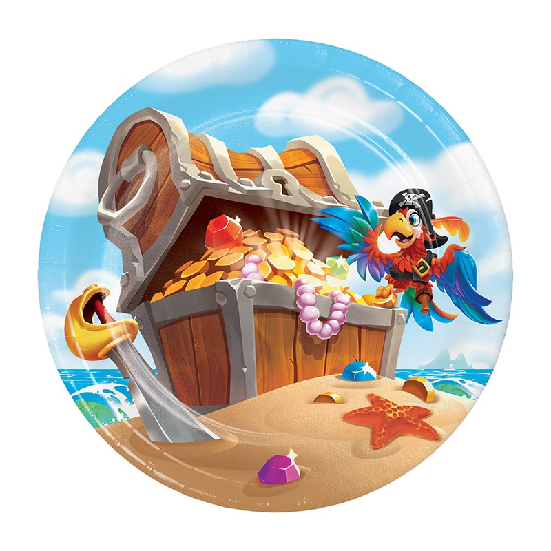 Pirates Treasure - Kuchenteller 8er Pack