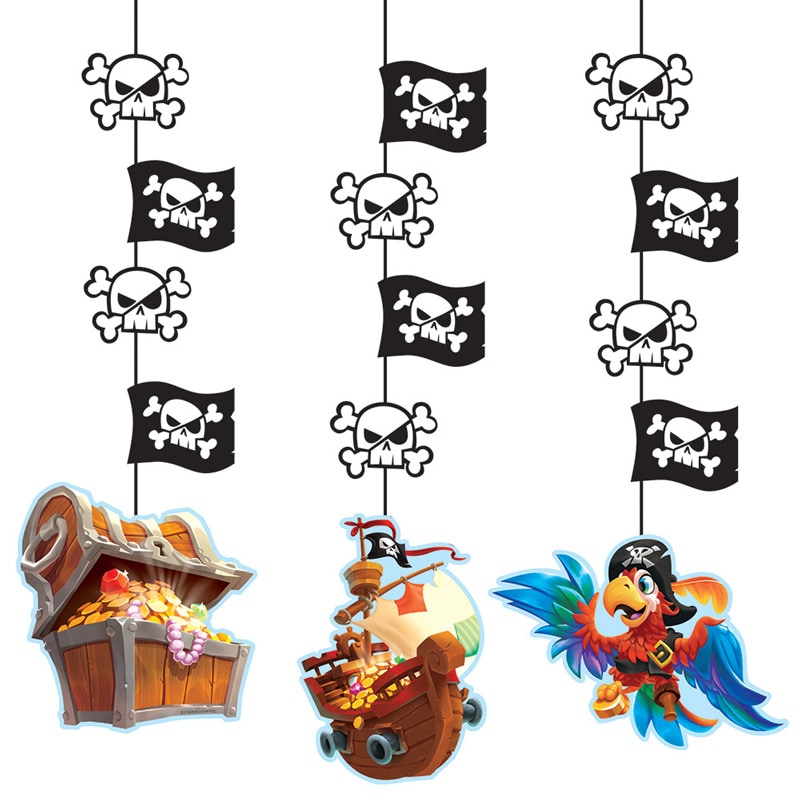 Pirates Treasure - Hängedeko 3er-Pack